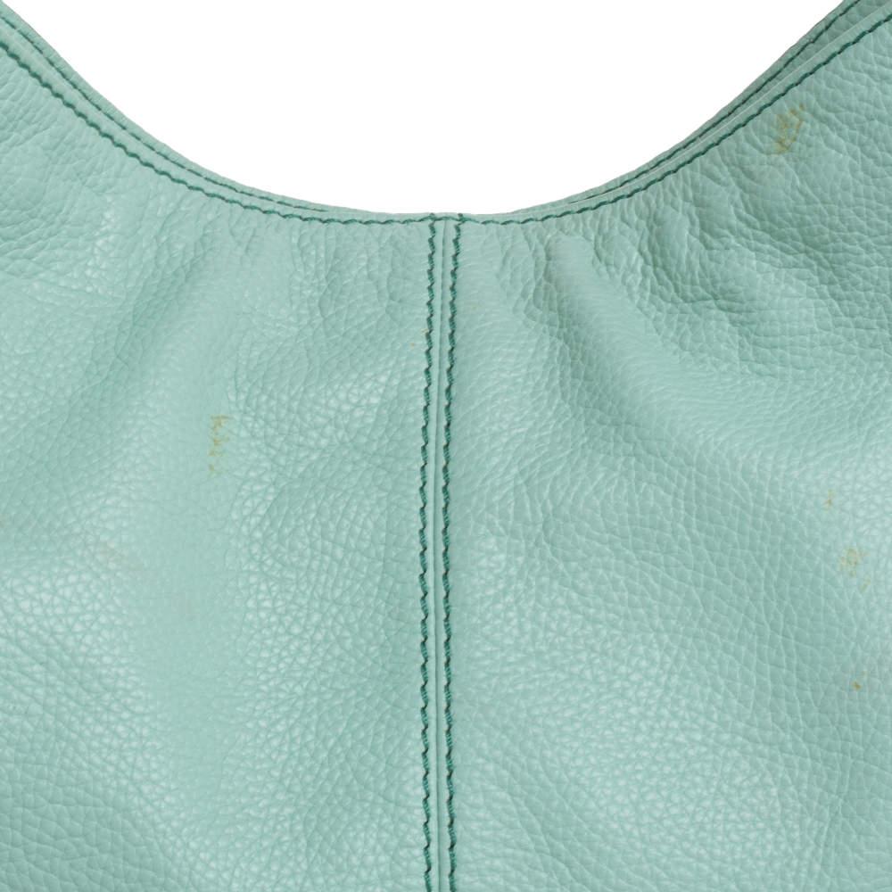 Lancel Hobo Flair en cuir Grainé Vert Menthe 1