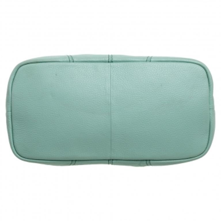 Lancel Mint Green Grained Leather Flair Hobo For Sale 2