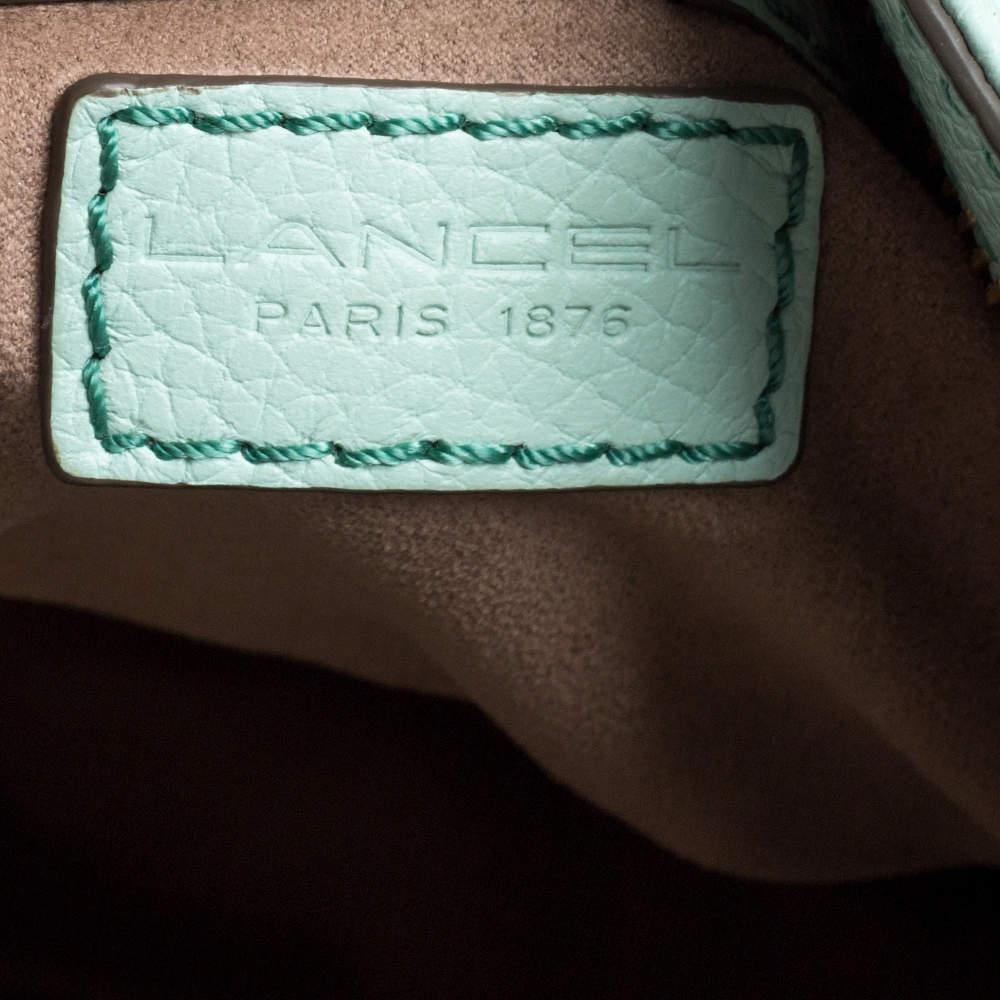 Lancel Hobo Flair en cuir Grainé Vert Menthe 4