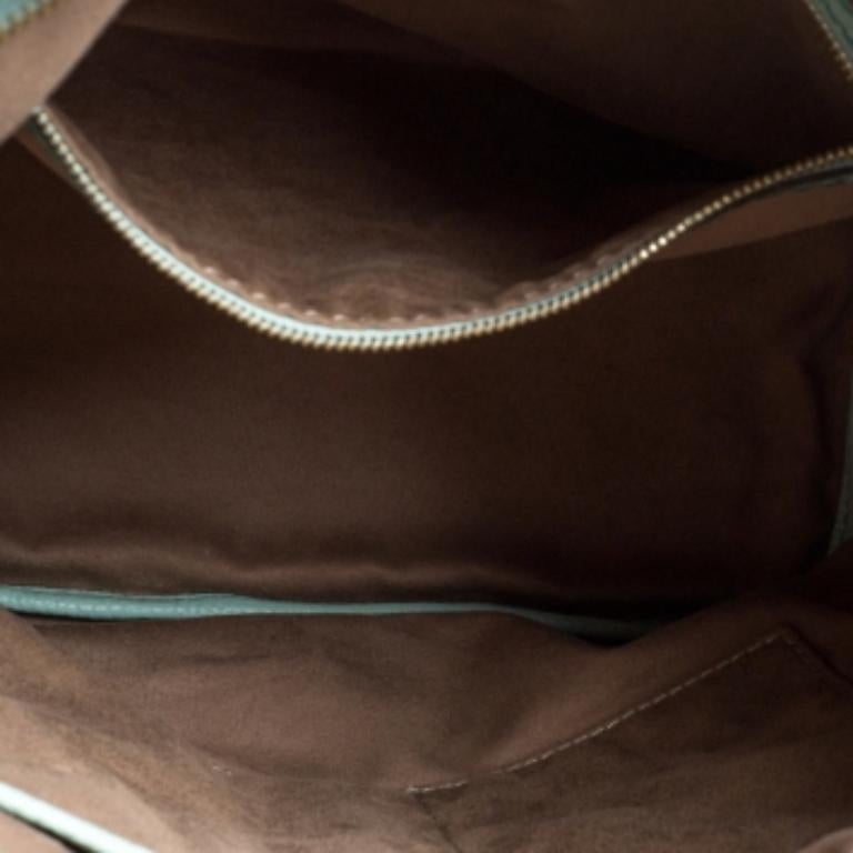 Lancel Mint Green Grained Leather Flair Hobo For Sale 5