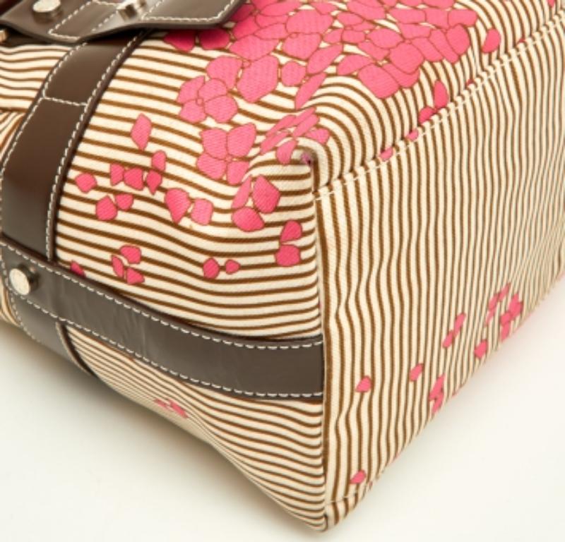De las mujeres Lancel Cartera de tela floral multicolor y piel con cremallera