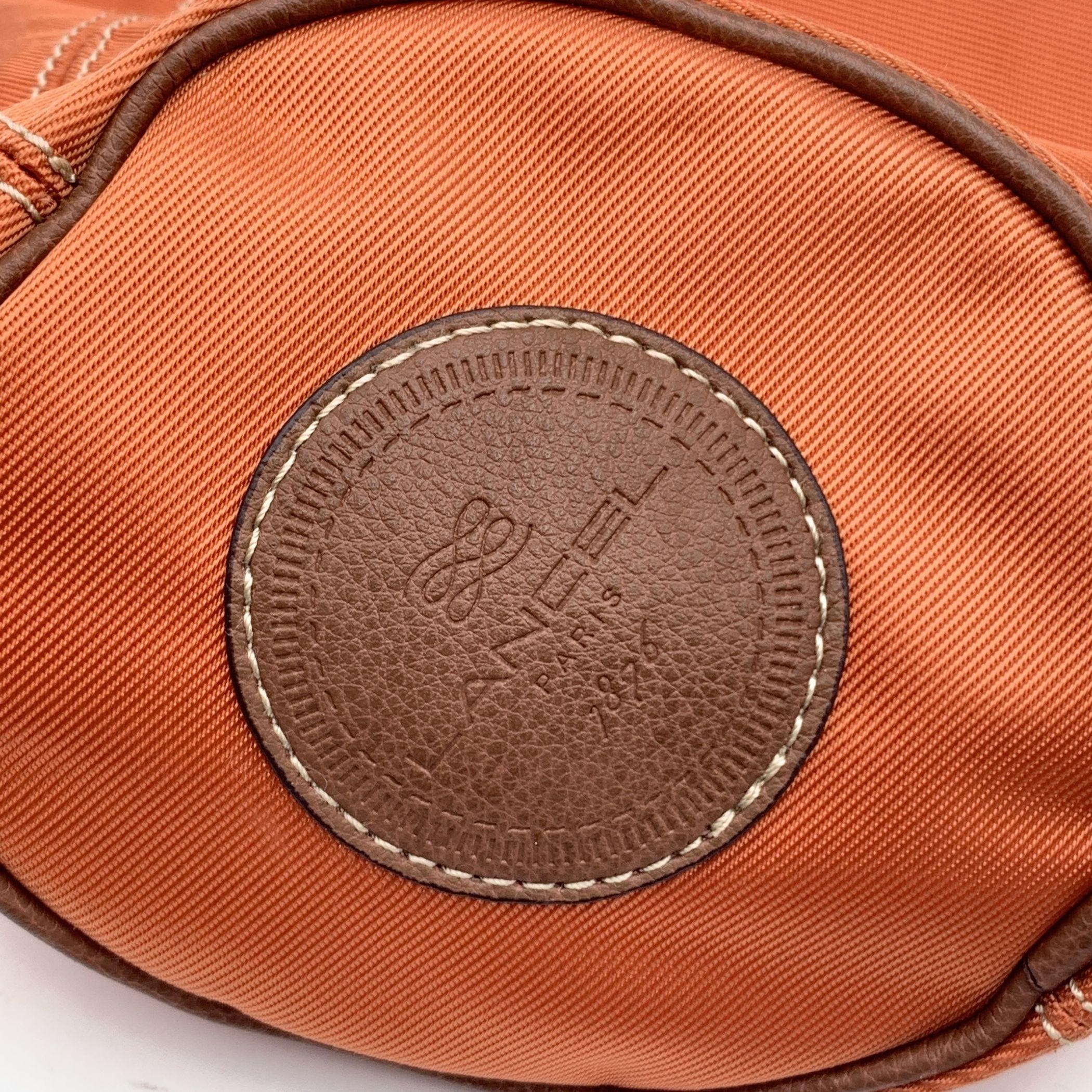 Lancel Orange Nylon Canvas Sac Rock and Roll Tote Shoulder Bag 3