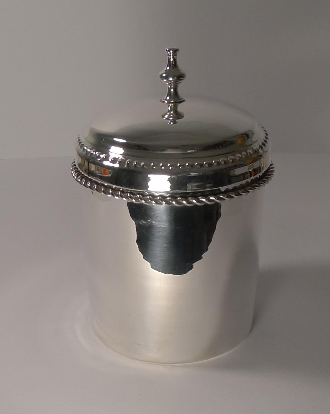Mid-Century Modern Lancel Paris Biscuit Box / Ice Bucket in the Manner of Maria Pergay