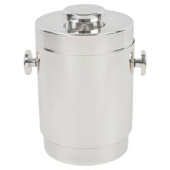 Lancel Paris Modernist Barware A Silver Plate Ice Bucket Cooler, circa 1970