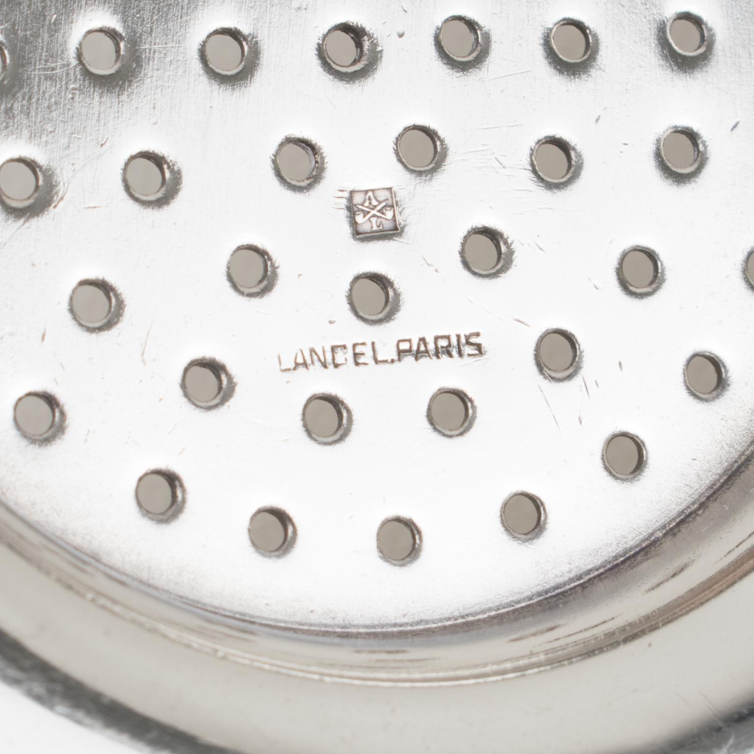 Lancel Paris Colador de Cóctel Plateado para Coctelera Boston Metal en venta