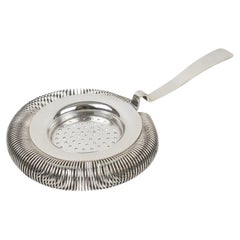 Used Lancel Paris Silver Plate Cocktail Strainer for Boston Shaker