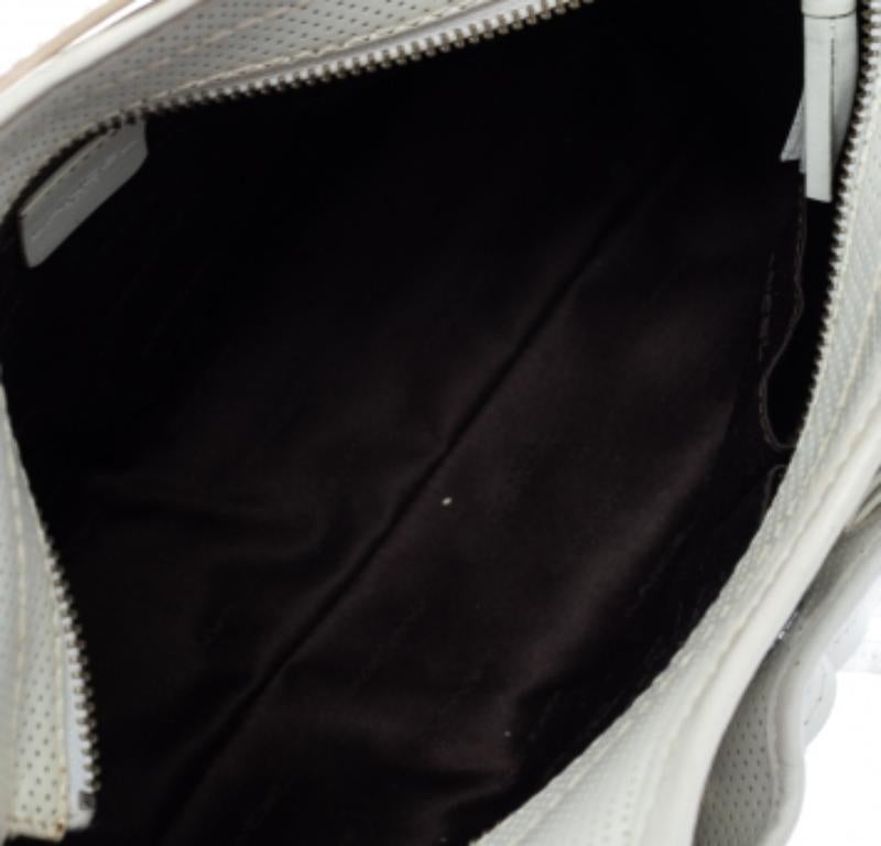 Women's Lancel White Leather Shoulder Bag For Sale
