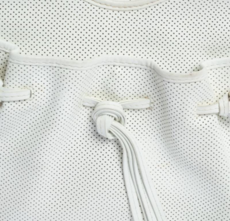 Lancel White Leather Shoulder Bag For Sale 2