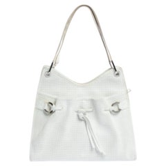 Lancel White Leather Shoulder Bag