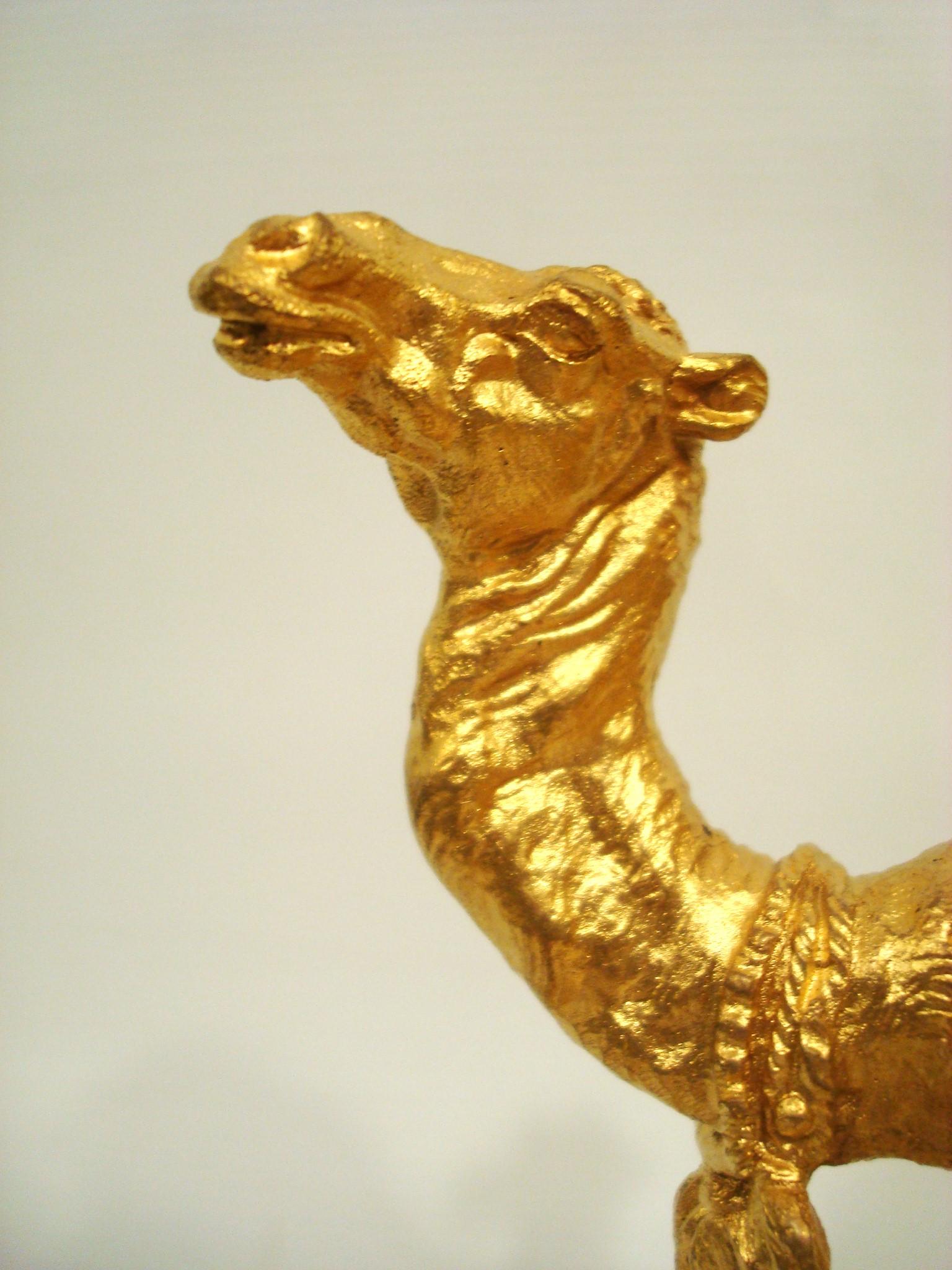 Lanceray, Eugeny Gilt Bronze Sculpture of a Woman over a Camel 1883 2