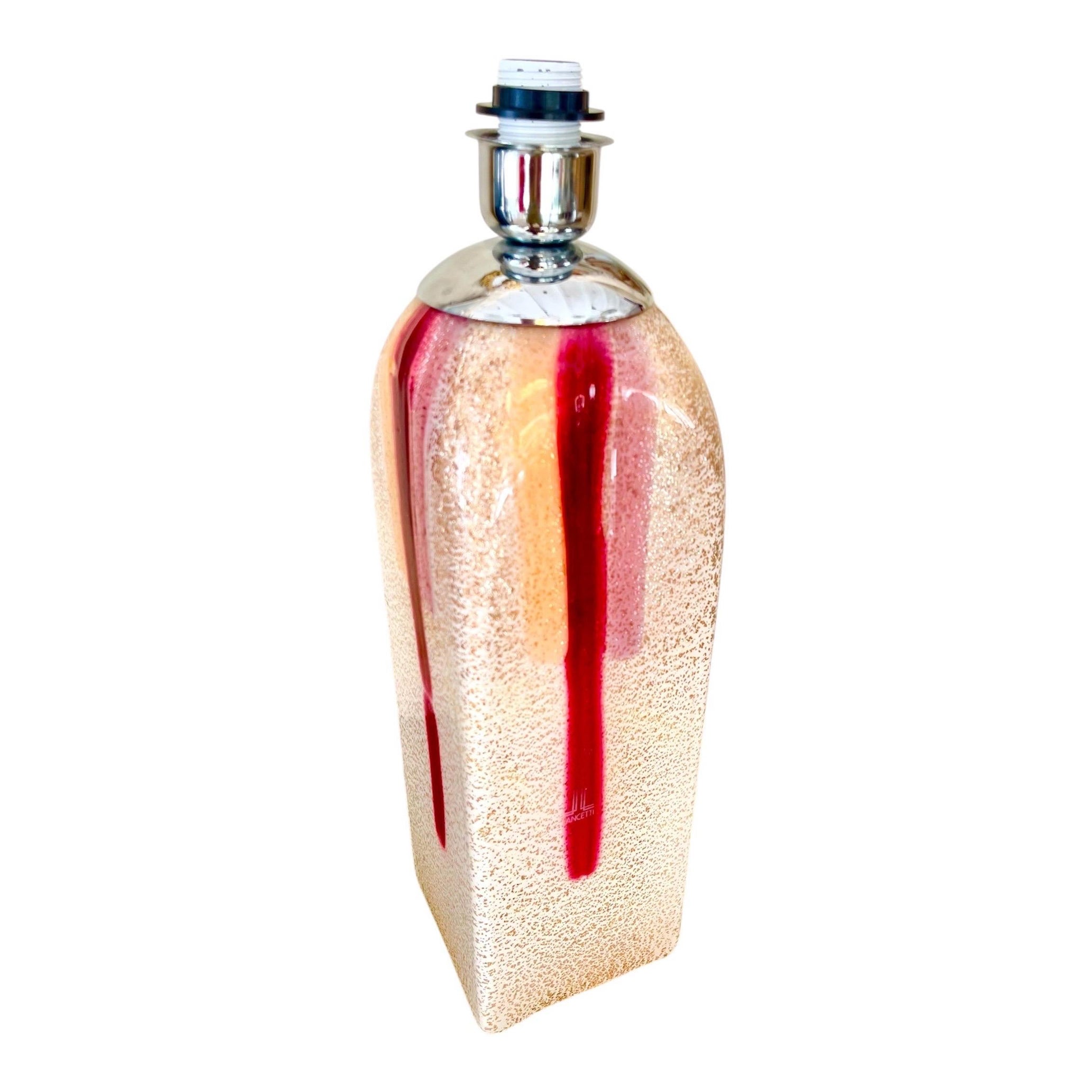 Lancetti Milano Tischlampe Modernist Murano Glas , 1980er Jahre