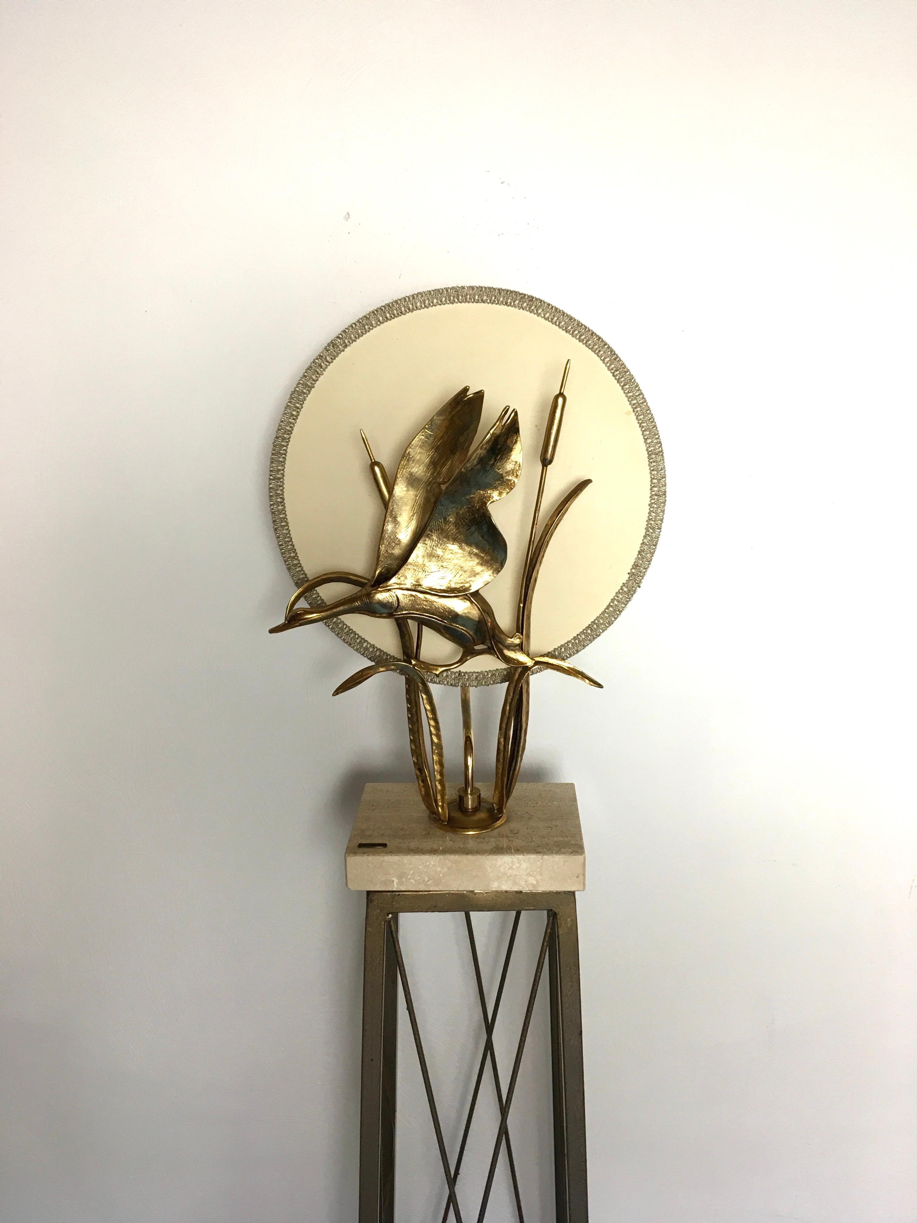 Lancia Table Lamp with flying Birds in sunset For Sale 10