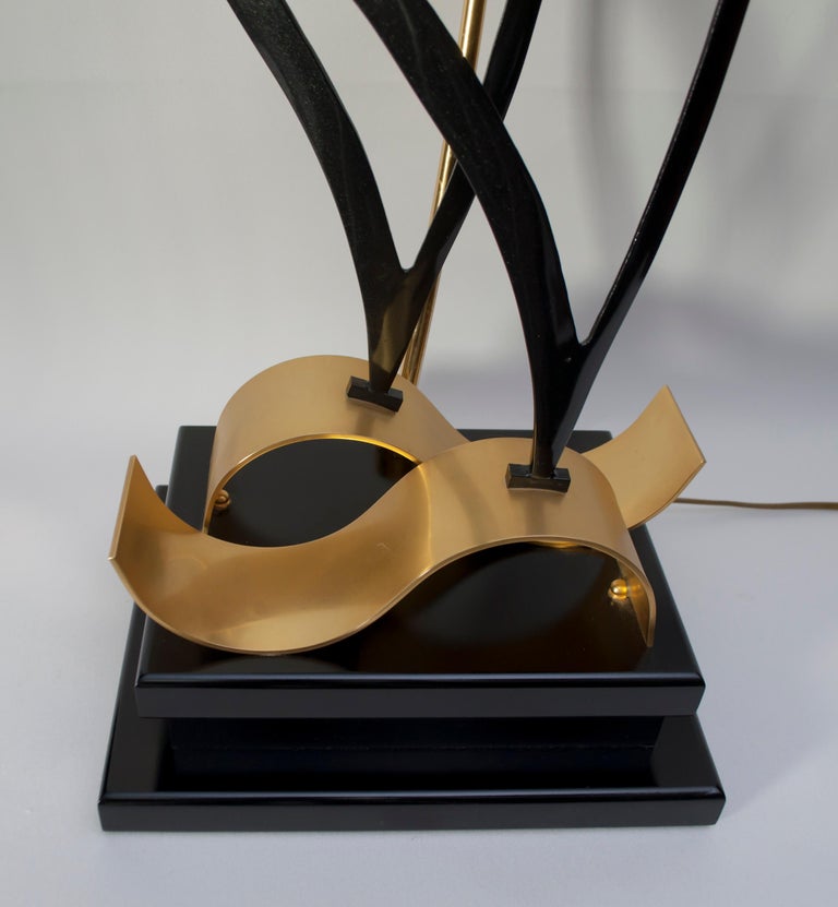 Lanciotto Galeotti Midcentury Gold-Plated Lamp Italian by L'Originale, 1970s 3