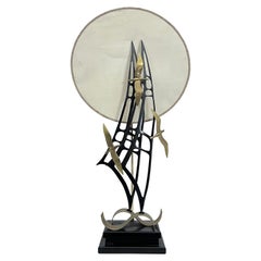 Vergoldete italienische Lampe von L'Originale, Galeotti, Mitte des Jahrhunderts, 1970er Jahre