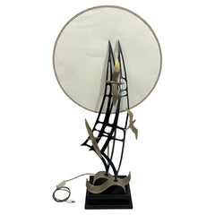 Lanciotto Galeotti, Lampada italiana di metà secolo placcata in oro di L'Originale, anni '70