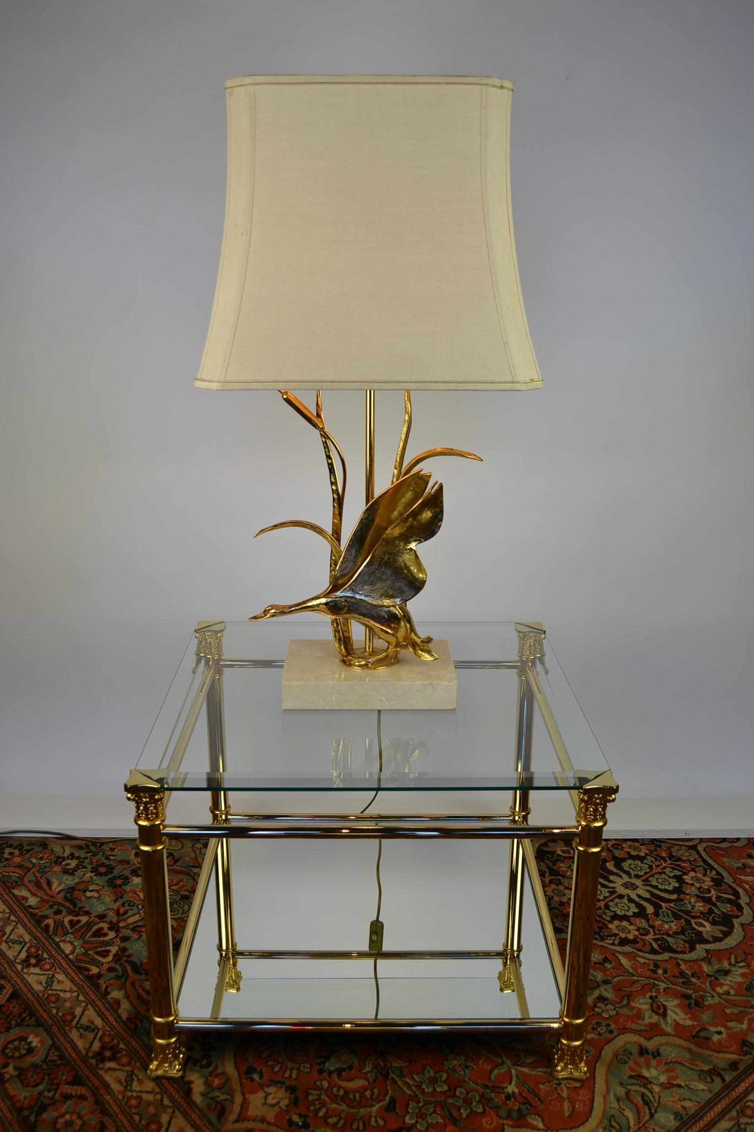 Brass Bird Table Lamp by Lanciotto Galeotti for L' Originale, Italy, 1970s 2