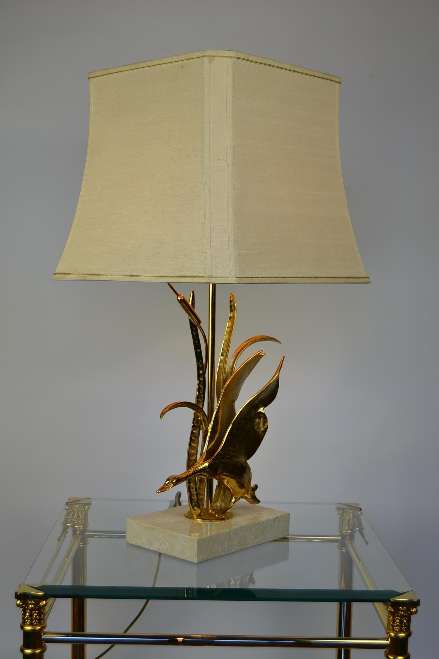 Brass Bird Table Lamp by Lanciotto Galeotti for L' Originale, Italy, 1970s 3