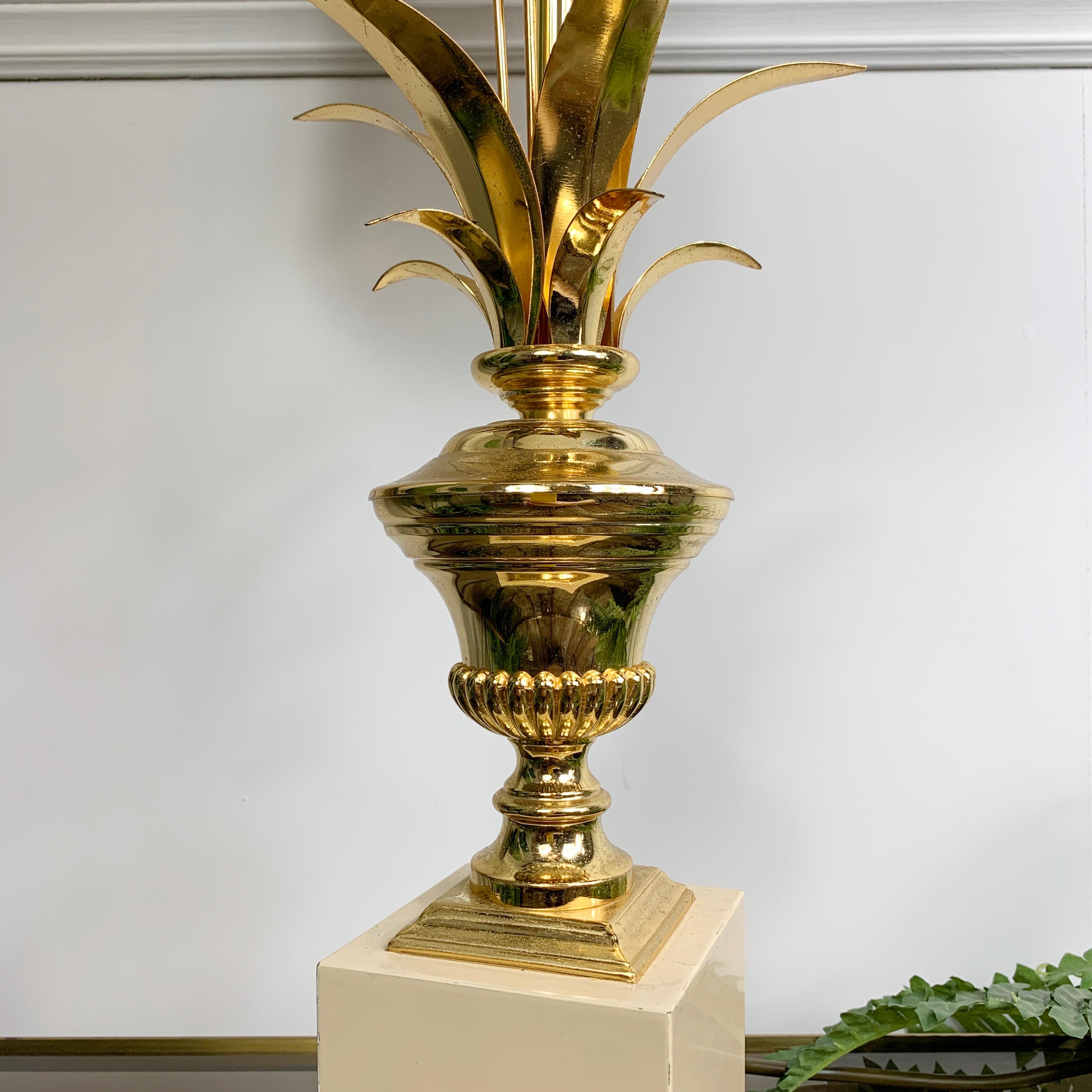 Métal Lanciotto Galeotti Gold Table Lamp Italy 1970's for l'original en vente