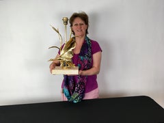 Lanciotto Galeotti Table Lamp with Bird, Italy, 1970s