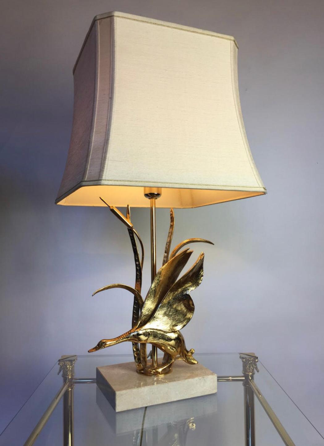 Hollywood Regency Lanciotto Galeotti Table Lamp with Bird, Italy, 1970s For Sale