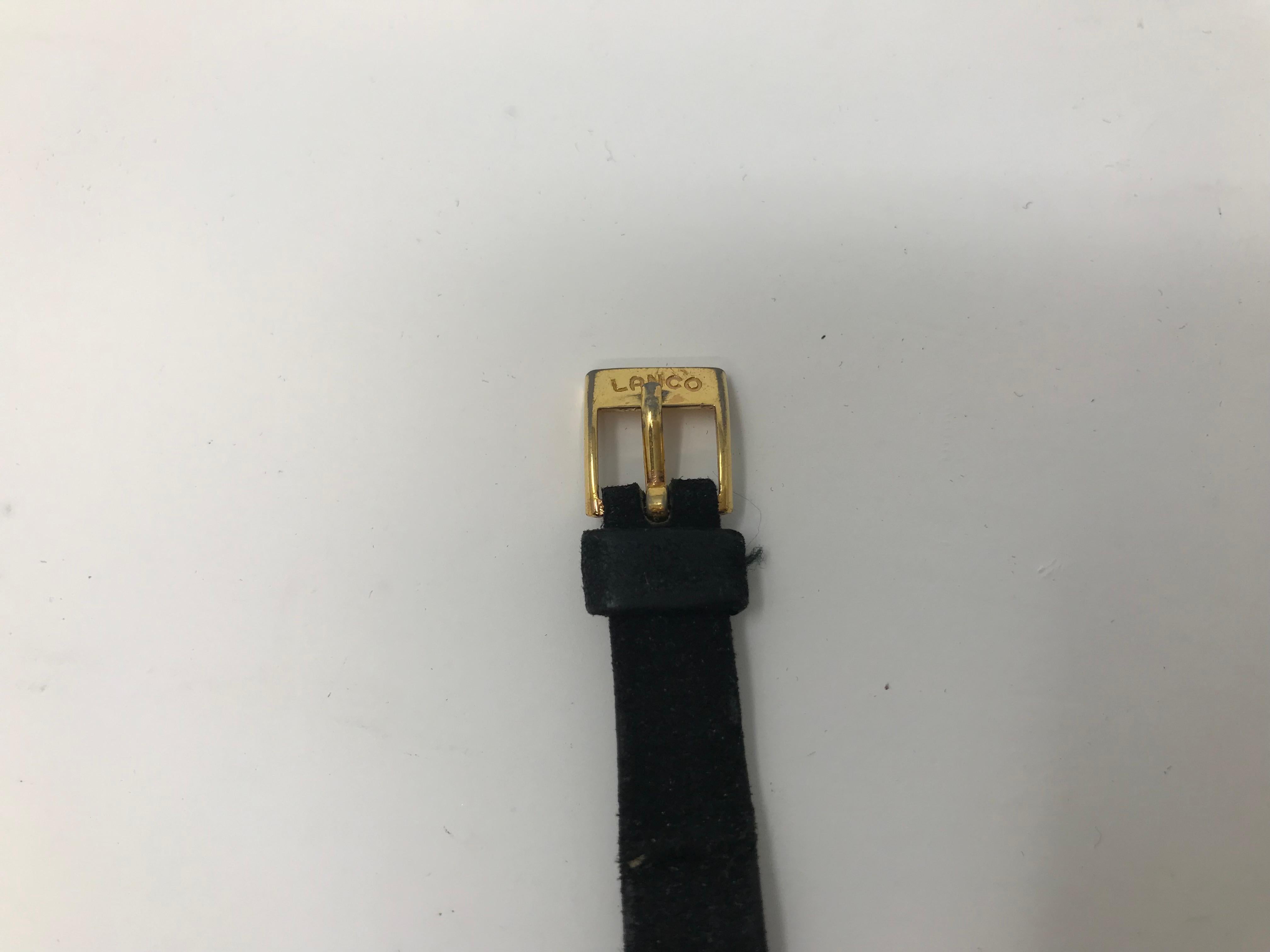 Lanco 18k Gold Damenuhr Handaufzug im Angebot 5