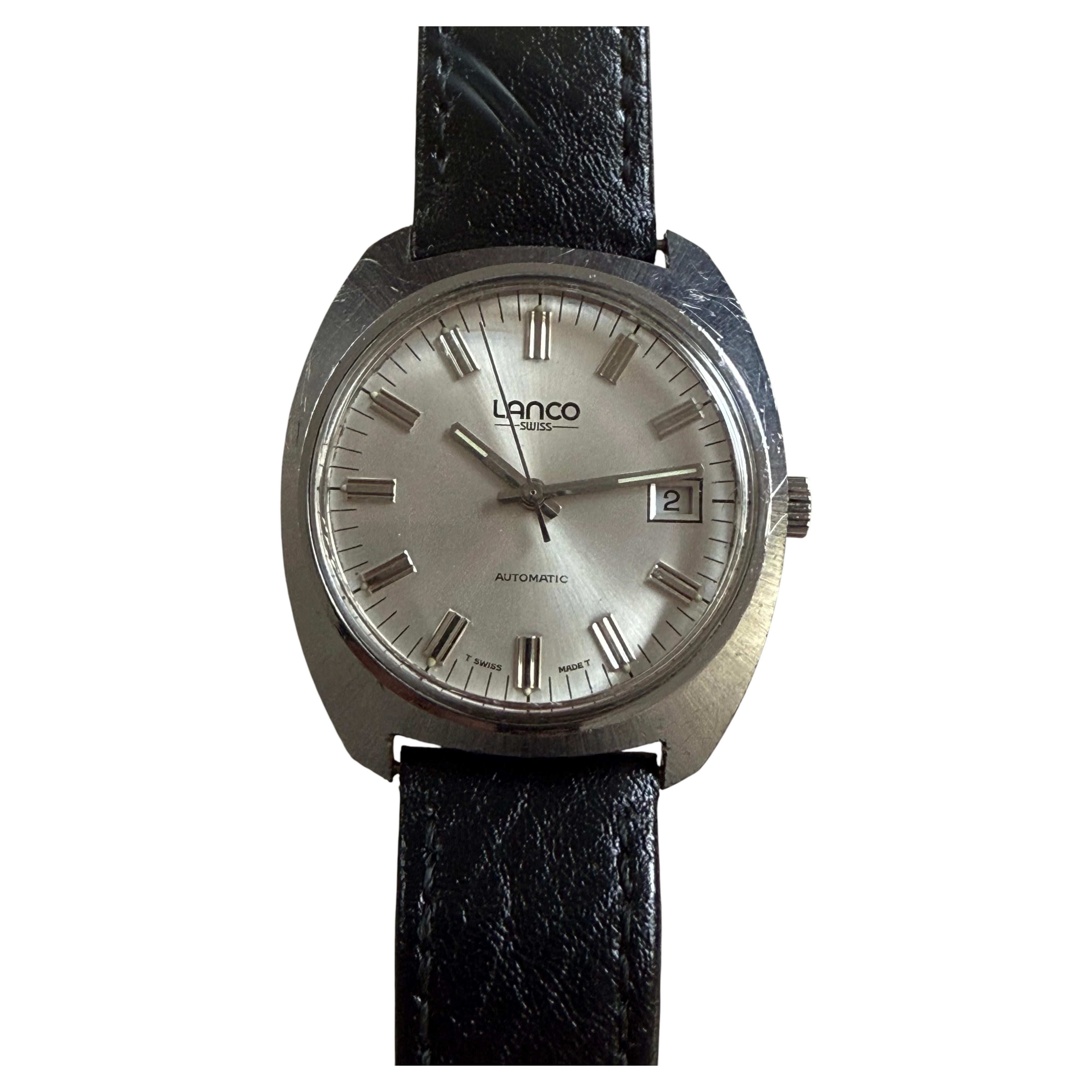 Lanco (Langendorfuhr company / Switzerland). Automatic Movement, Date, c1970 For Sale