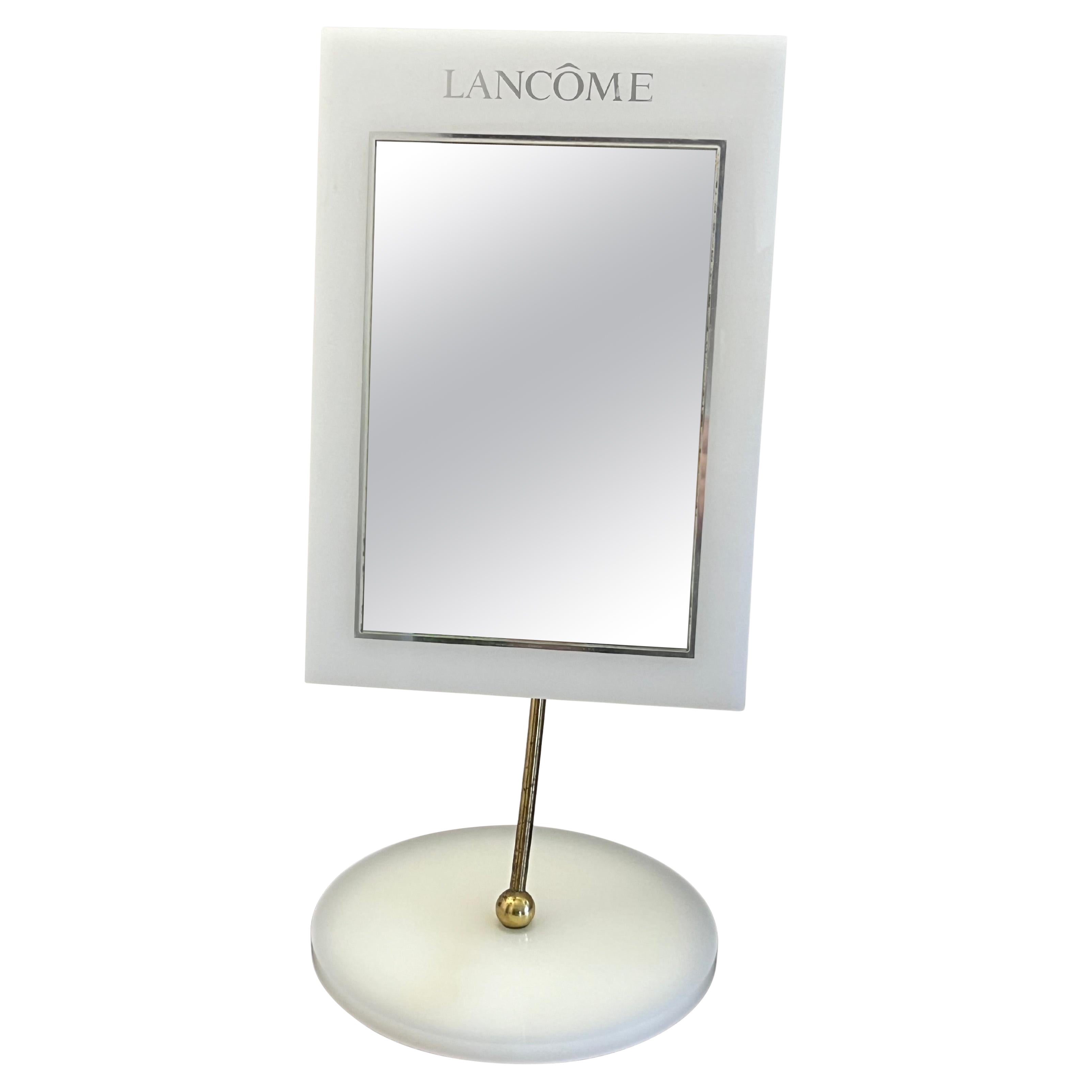 Lancôme Paris Adjustable  Resin And Brass Table Mirror, 1970s