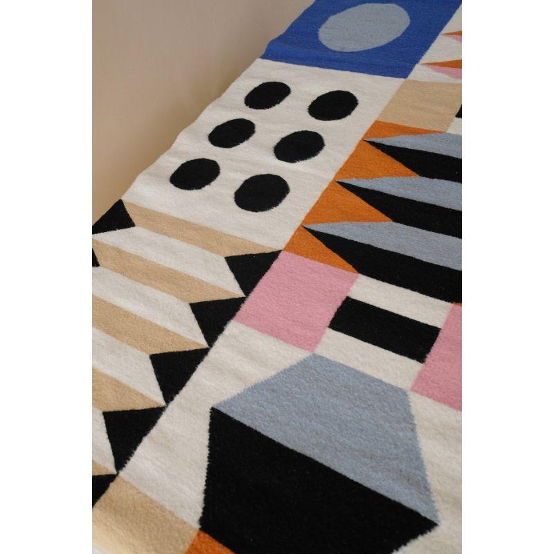 Land 02 rug by RRR.ES 
Dimensions: 200 x 260cm
Materials: • Handwoven on pedal loom
100% wool
• Hand dyed colors
• Locally sourced material
• Both sides woven
• Ethically Made 

Also available: 100 x 150cm, 135 x 180cm, 150 x 200cm, 250 x 300cm, 300