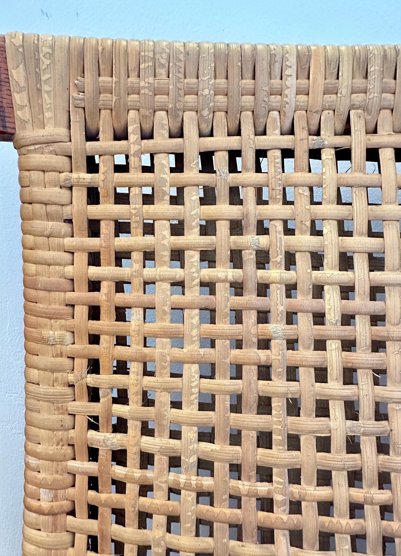 Vannerie Chaises d'appoint en osier, bois et cuir Lander en vente
