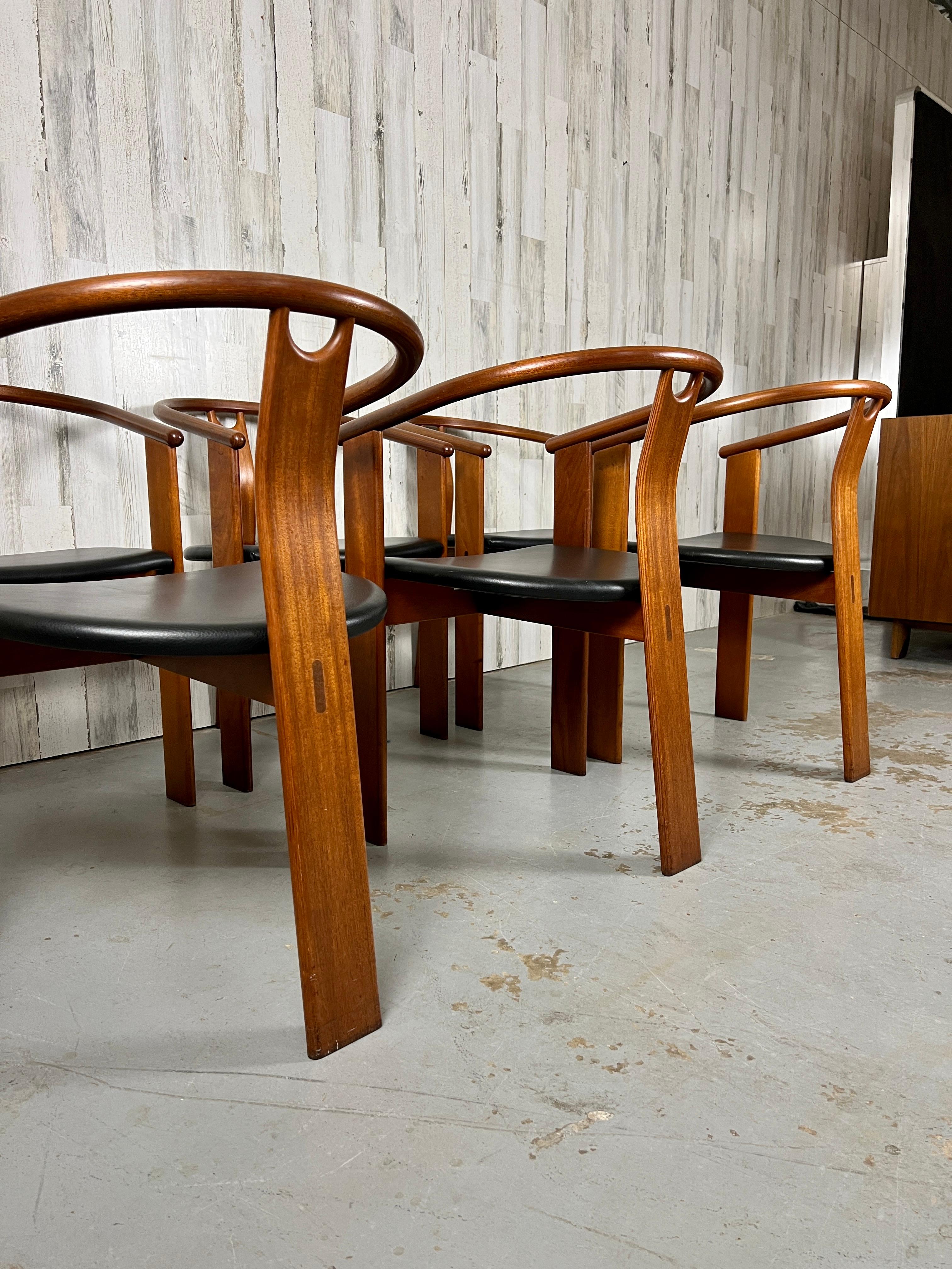 Landerholm & Lund for Fredericia Stolefabrik Tripod Dining Chairs For Sale 5