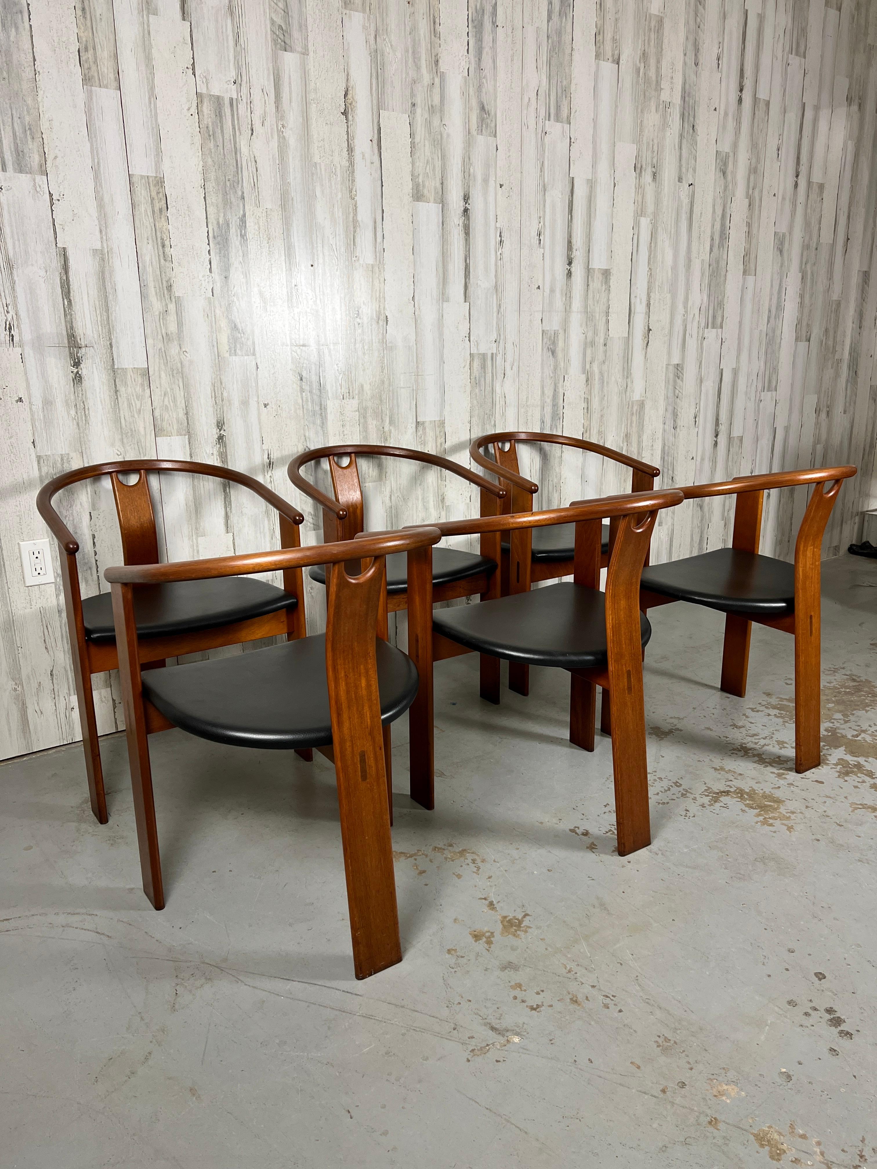 Landerholm & Lund for Fredericia Stolefabrik Tripod Dining Chairs For Sale 6