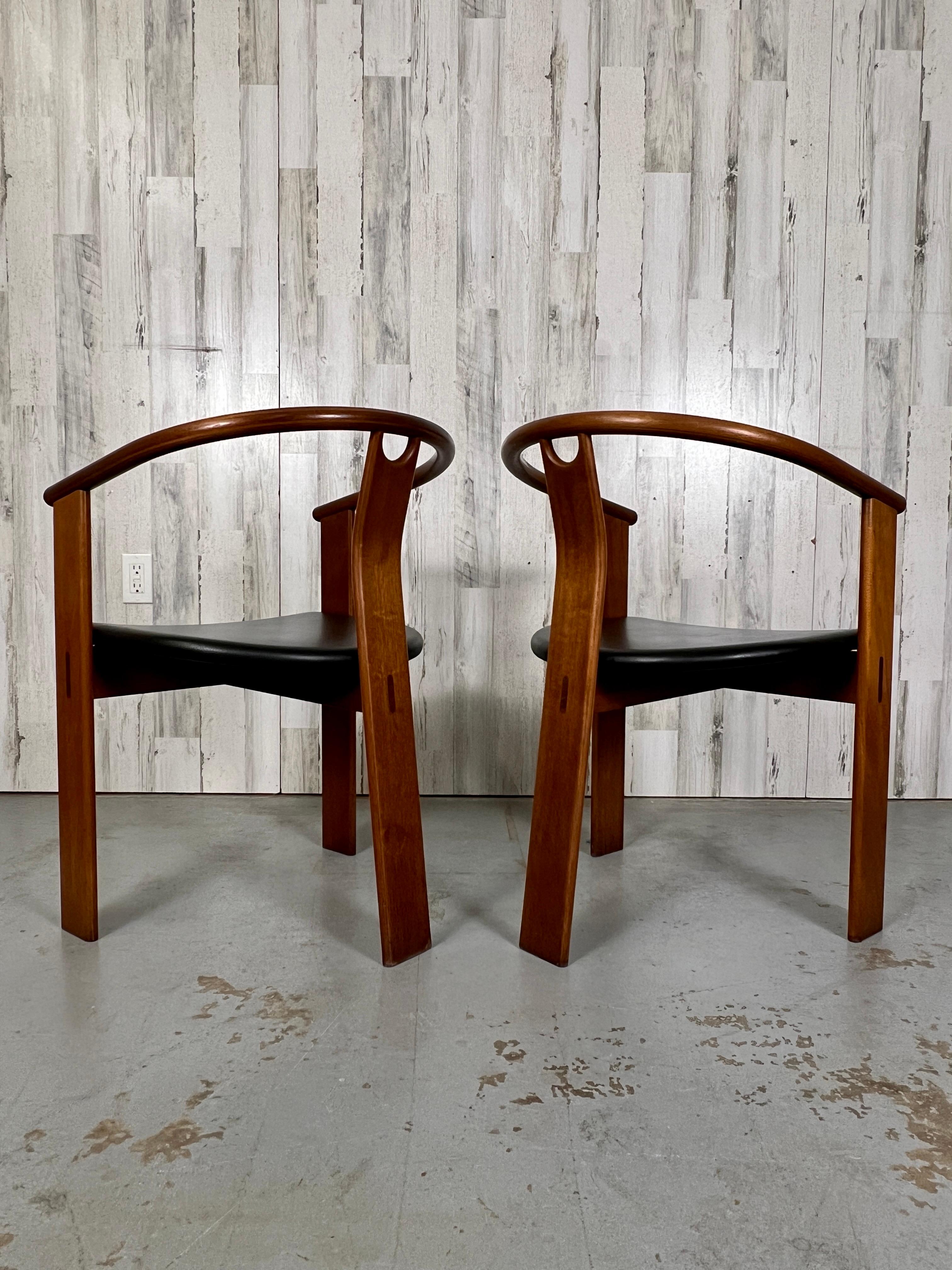 Landerholm & Lund for Fredericia Stolefabrik Tripod Dining Chairs For Sale 11