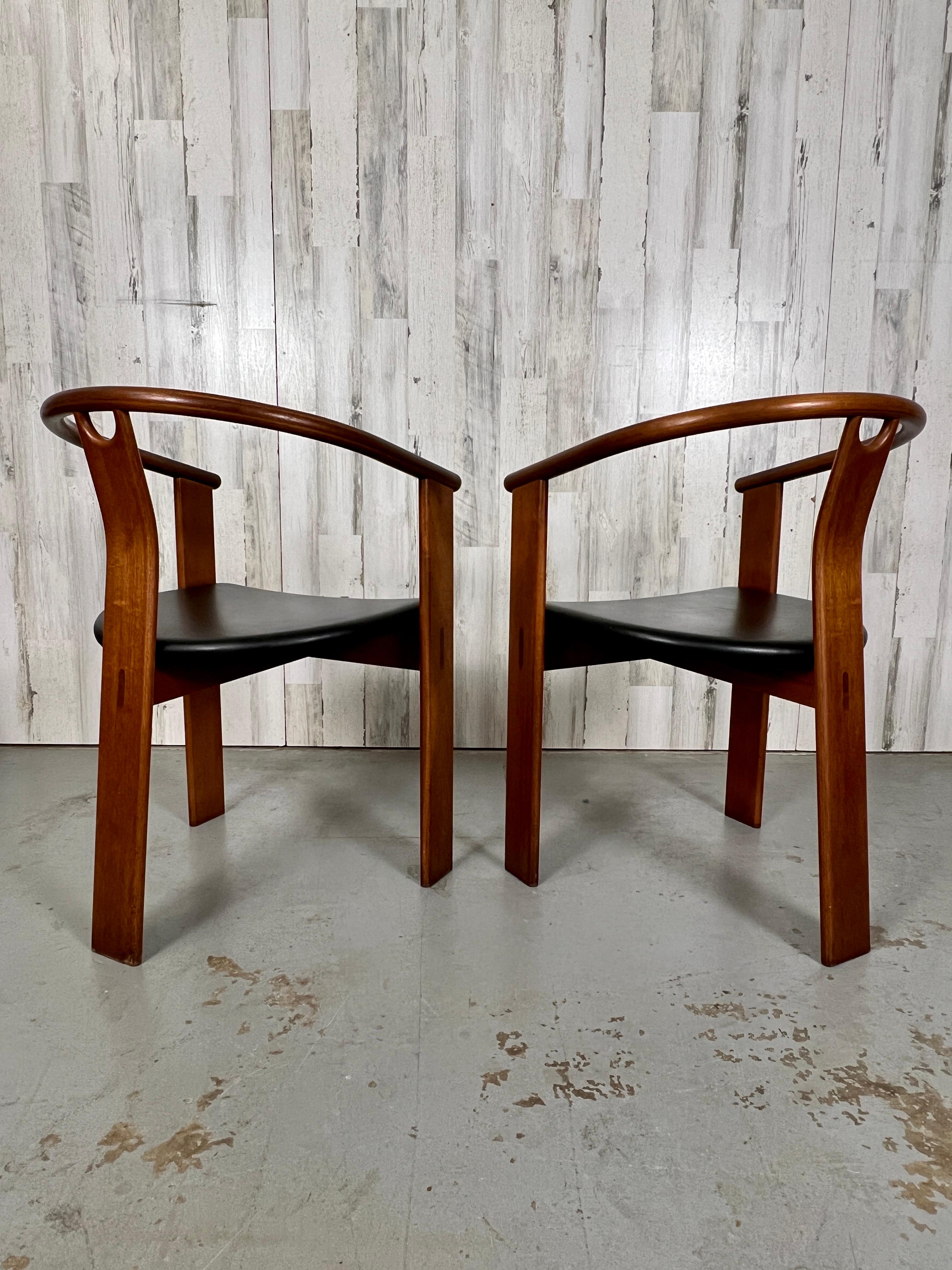 Landerholm & Lund for Fredericia Stolefabrik Tripod Dining Chairs For Sale 12