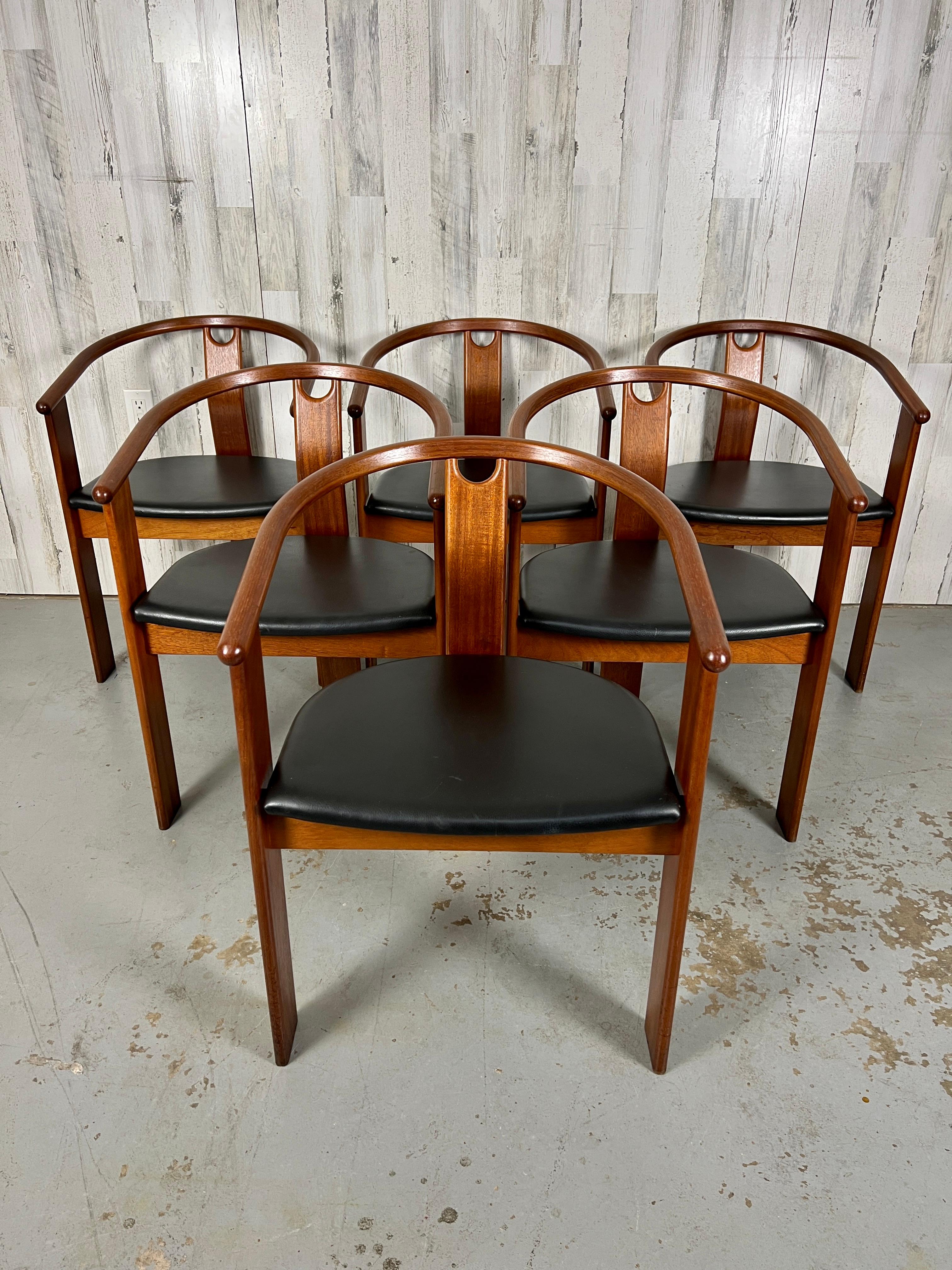 Mid-Century Modern Landerholm & Lund for Fredericia Stolefabrik Tripod Dining Chairs For Sale