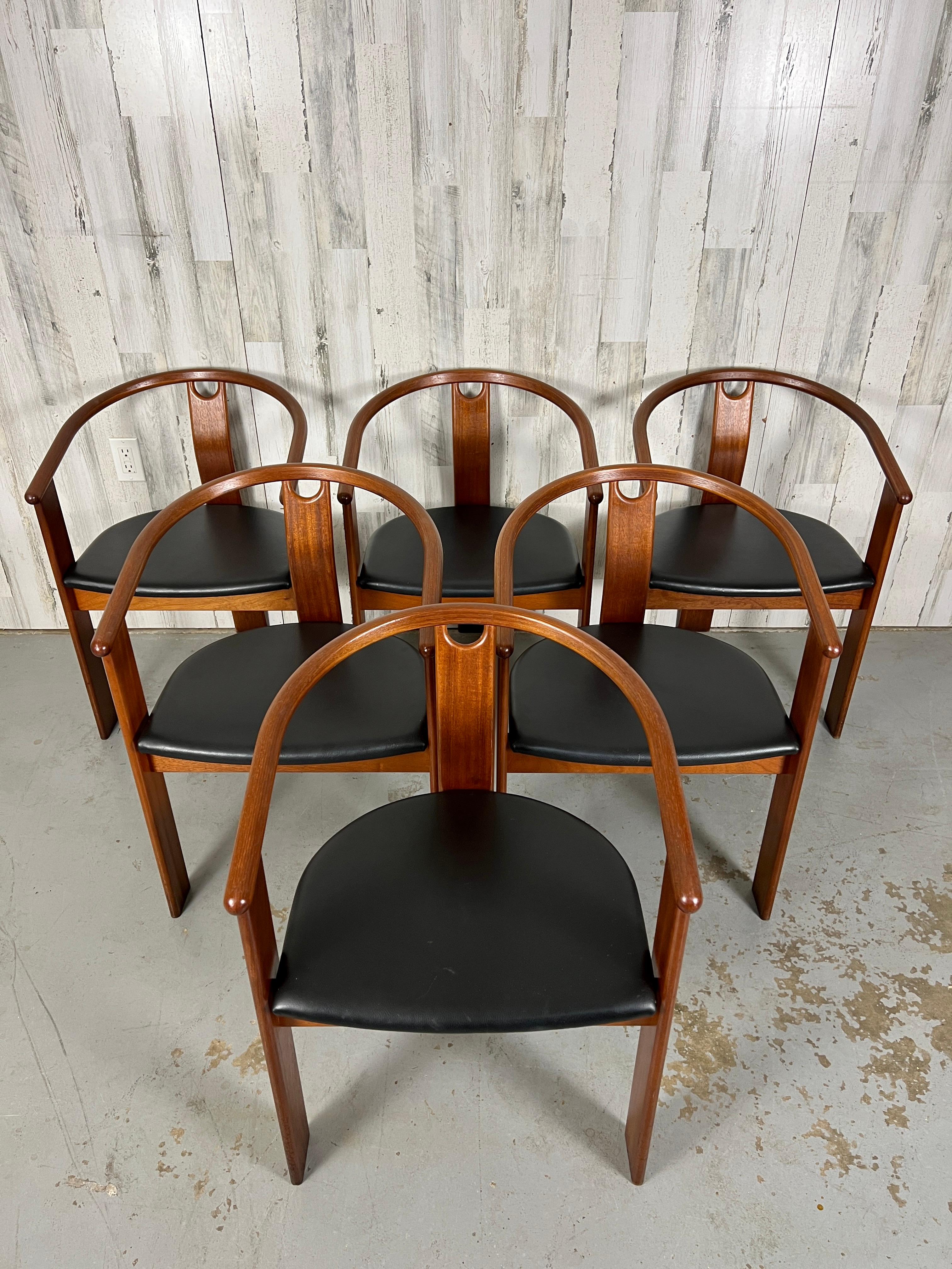20th Century Landerholm & Lund for Fredericia Stolefabrik Tripod Dining Chairs For Sale