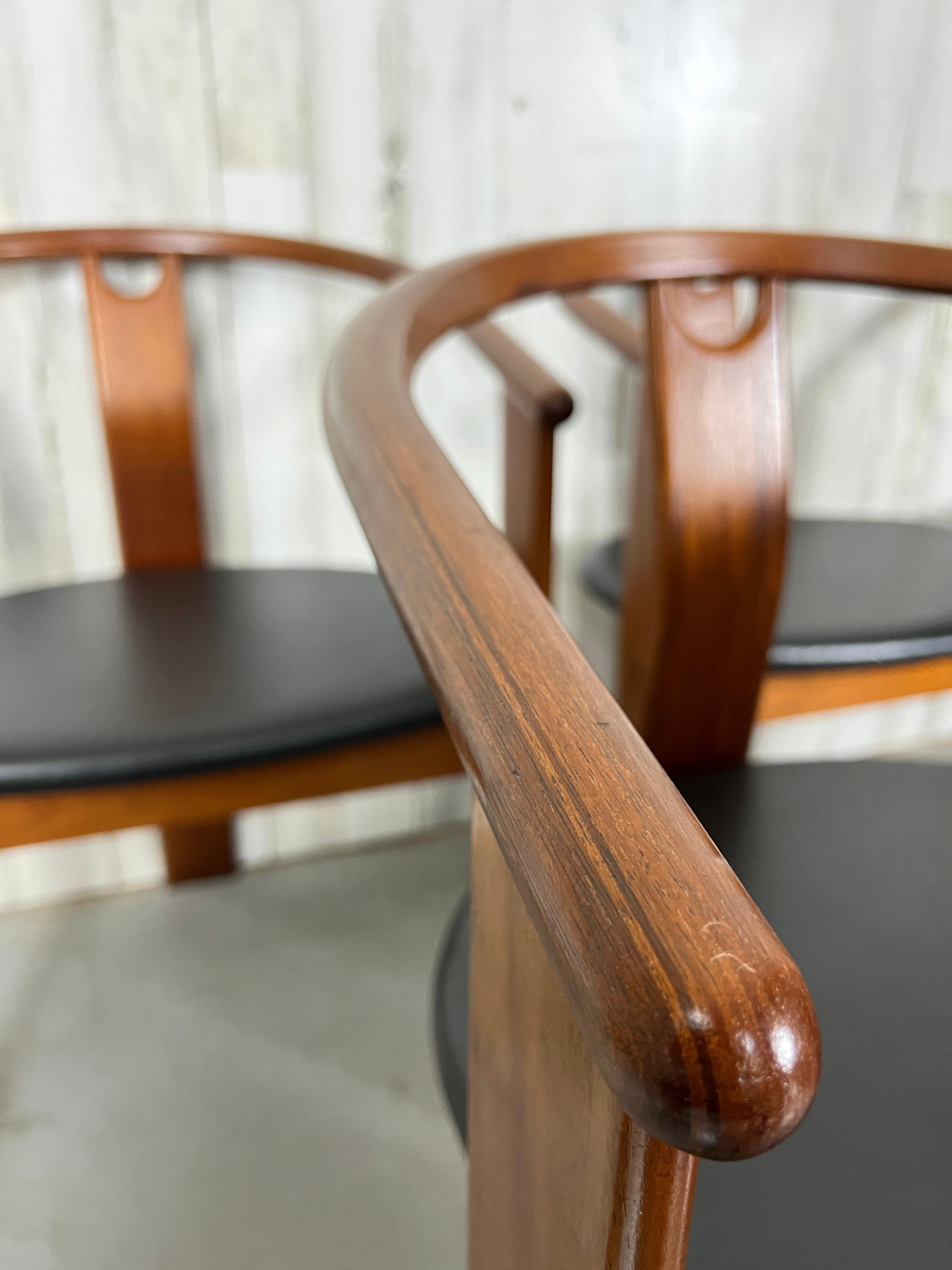 Landerholm & Lund for Fredericia Stolefabrik Tripod Dining Chairs For Sale 2