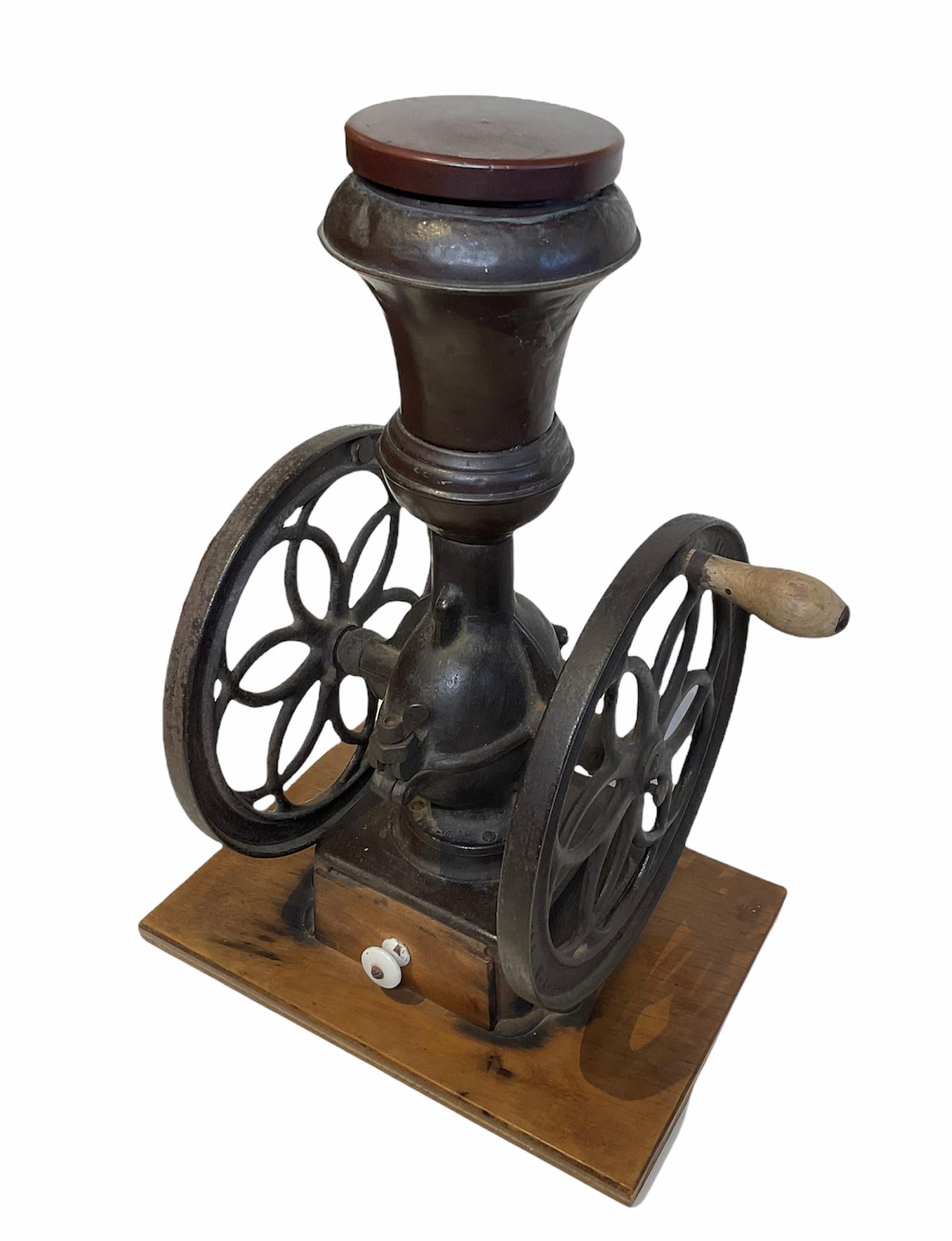 Landers, Frary & Clark Cast Iron Coffee Grinder/Mill For Sale 2