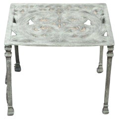 Table d'appoint de jardin et de patio Greene & Greene en aluminium Classic à volutes vertes