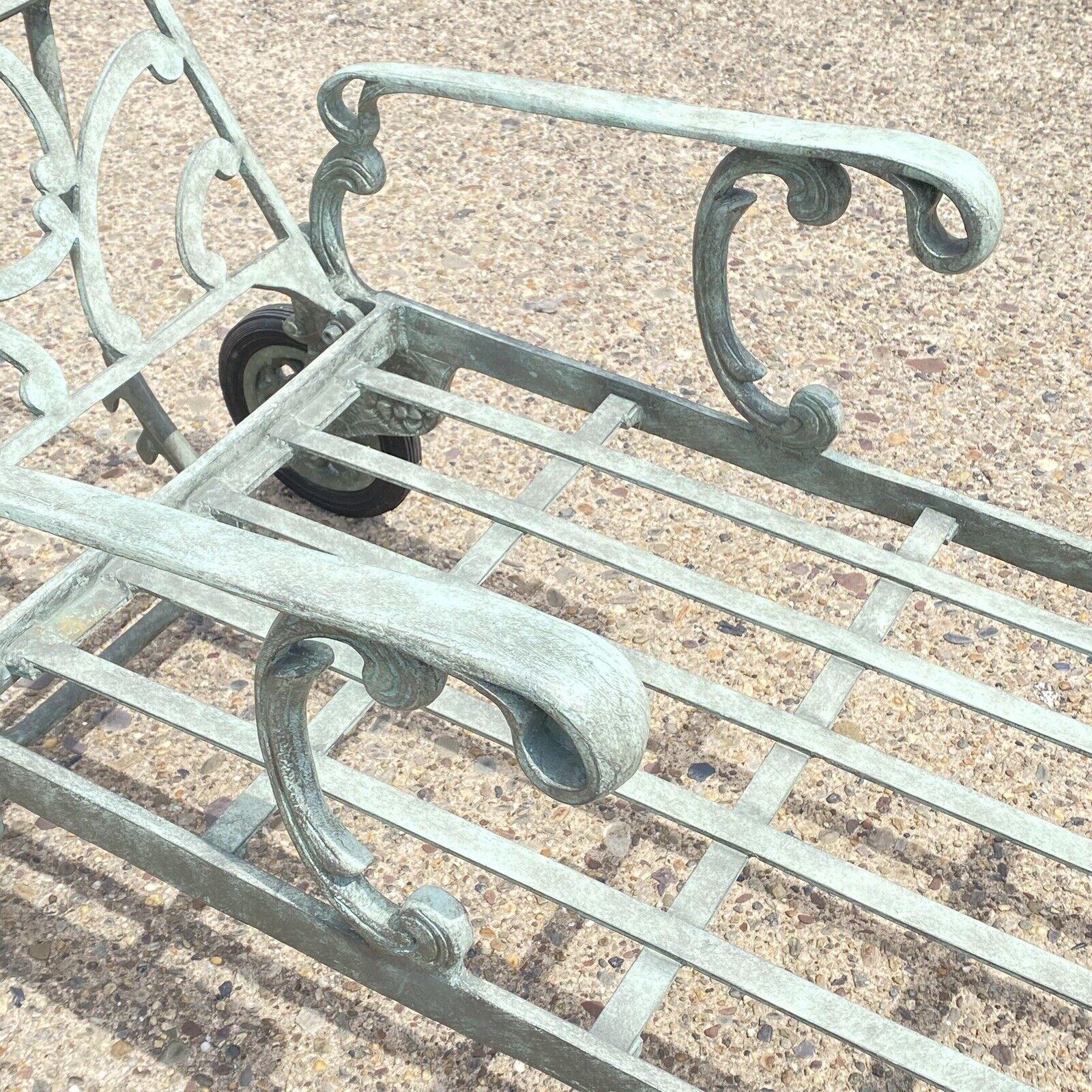 Landgrave Cast Classics Victorian Aluminum Garden Patio Chaise Lounge Chair 7