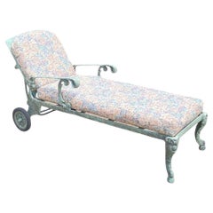 Vintage Landgrave Cast Classics Victorian Aluminum Garden Patio Chaise Lounge Chair