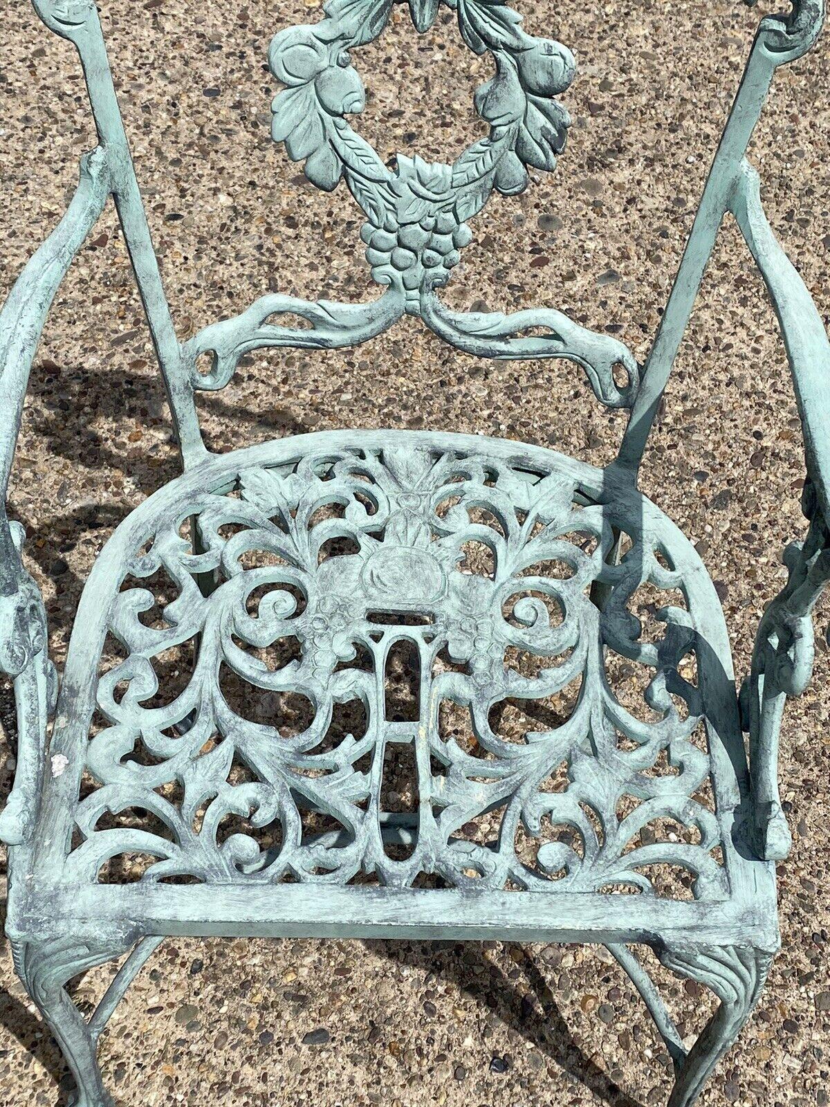 Landgrave Cast Classics Victorian Green Aluminum Garden Patio Bistro Dining Set 3