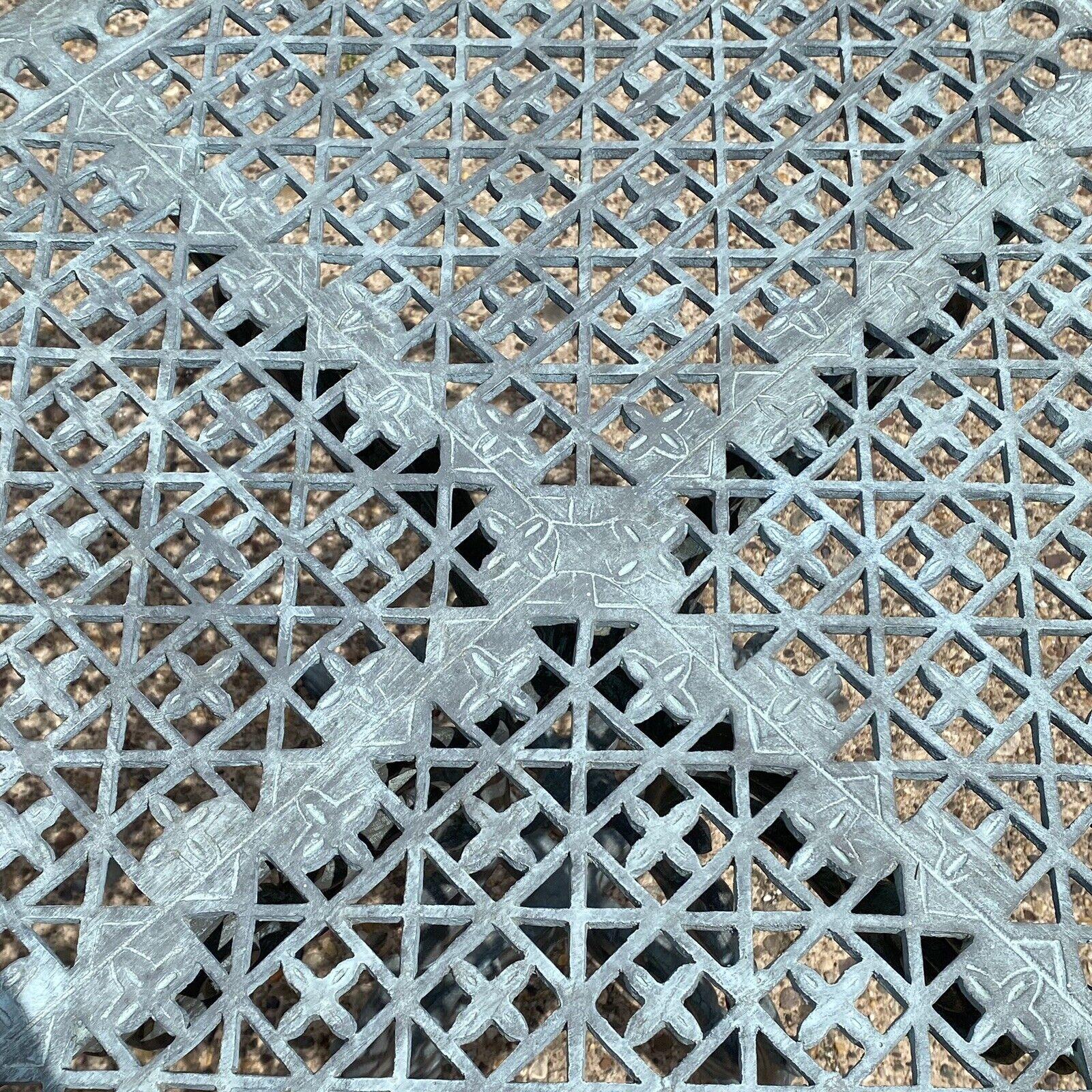 20th Century Landgrave Cast Classics Victorian Green Aluminum Garden Patio Bistro Dining Set