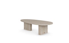 Landi Coffee Table by Nolita Harbour: Travertine Stone Table with Brass Details.