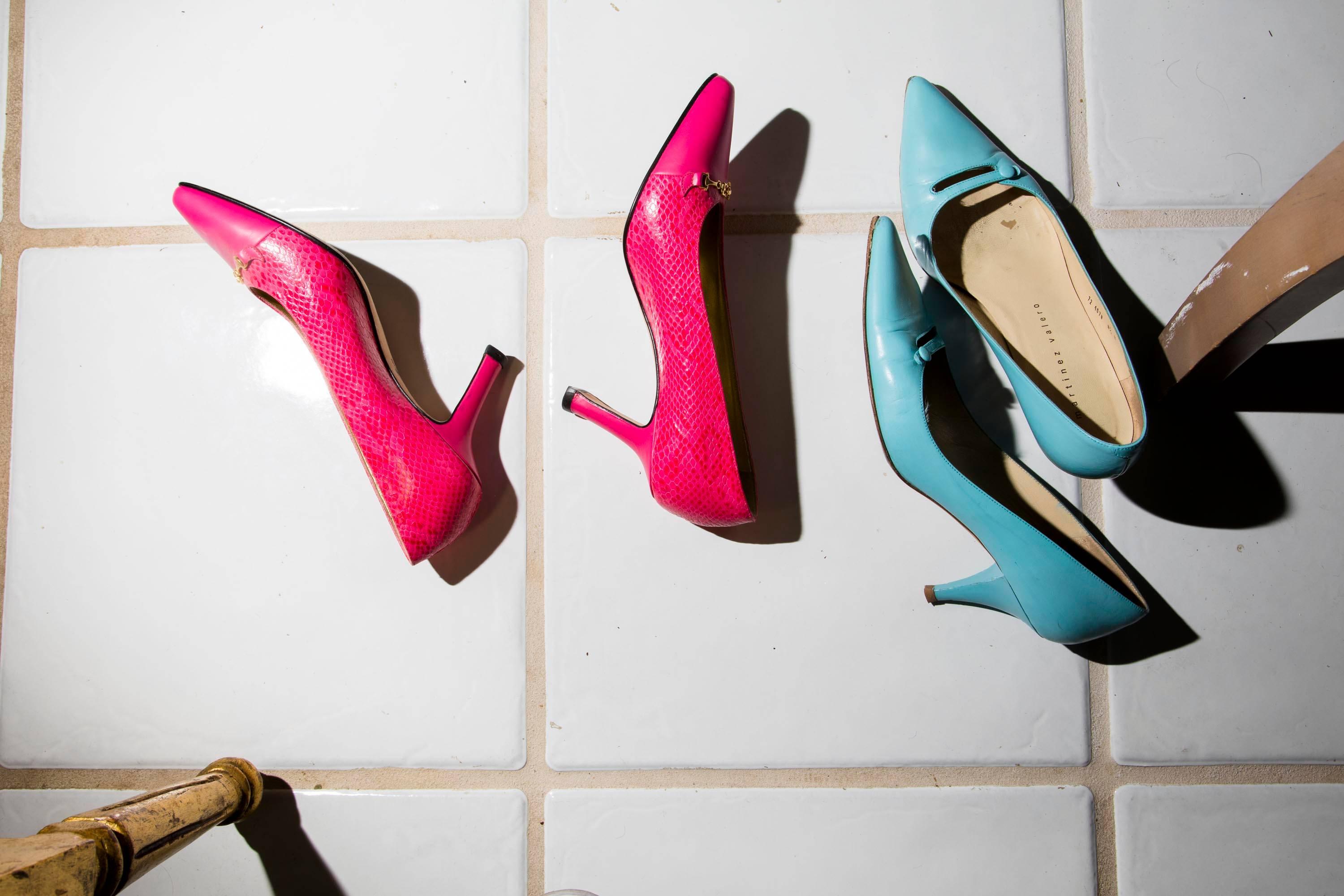 Landon Nordeman Color Photograph - Maureen's Shoes, High Season series, Palm Beach