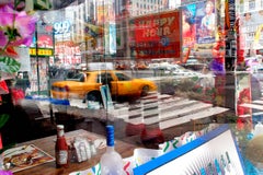 "Vista dal tavolo d'angolo di Howard Johnson's" - Fotografia di strada di New York