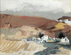 "Paesaggio", 1972, Acquerello, Firmato e datato, Cirilo Martínez Novillo, Cirilo