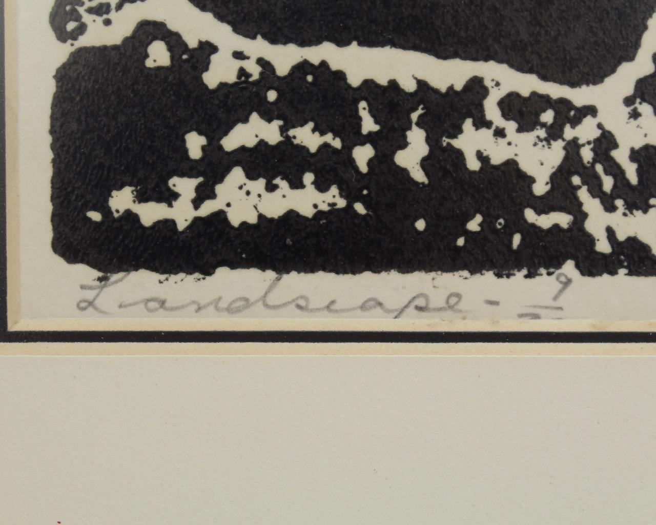 Paysage, une impression lithographique sur papier Mid-Century Modern par Stanley Lewis 3
