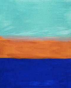 Landscape, Acrylic on Paper, Free Delivery