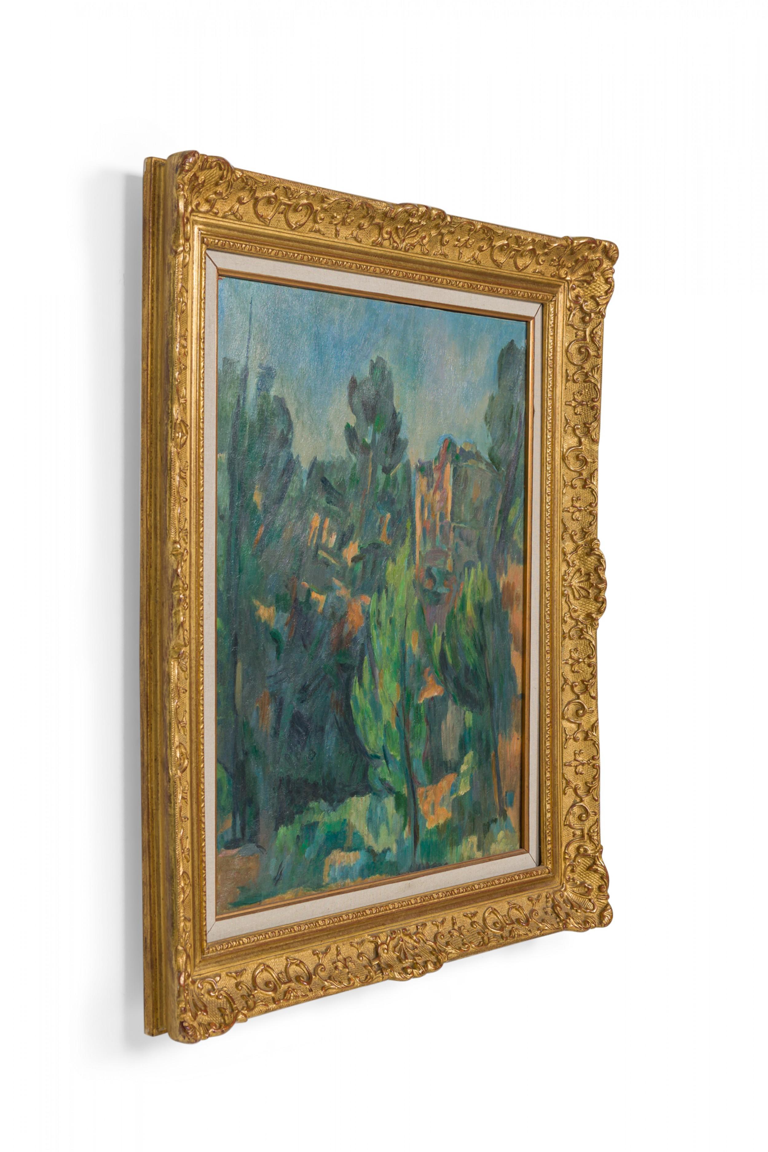 Copy of an impressionist vertical landscape titled 