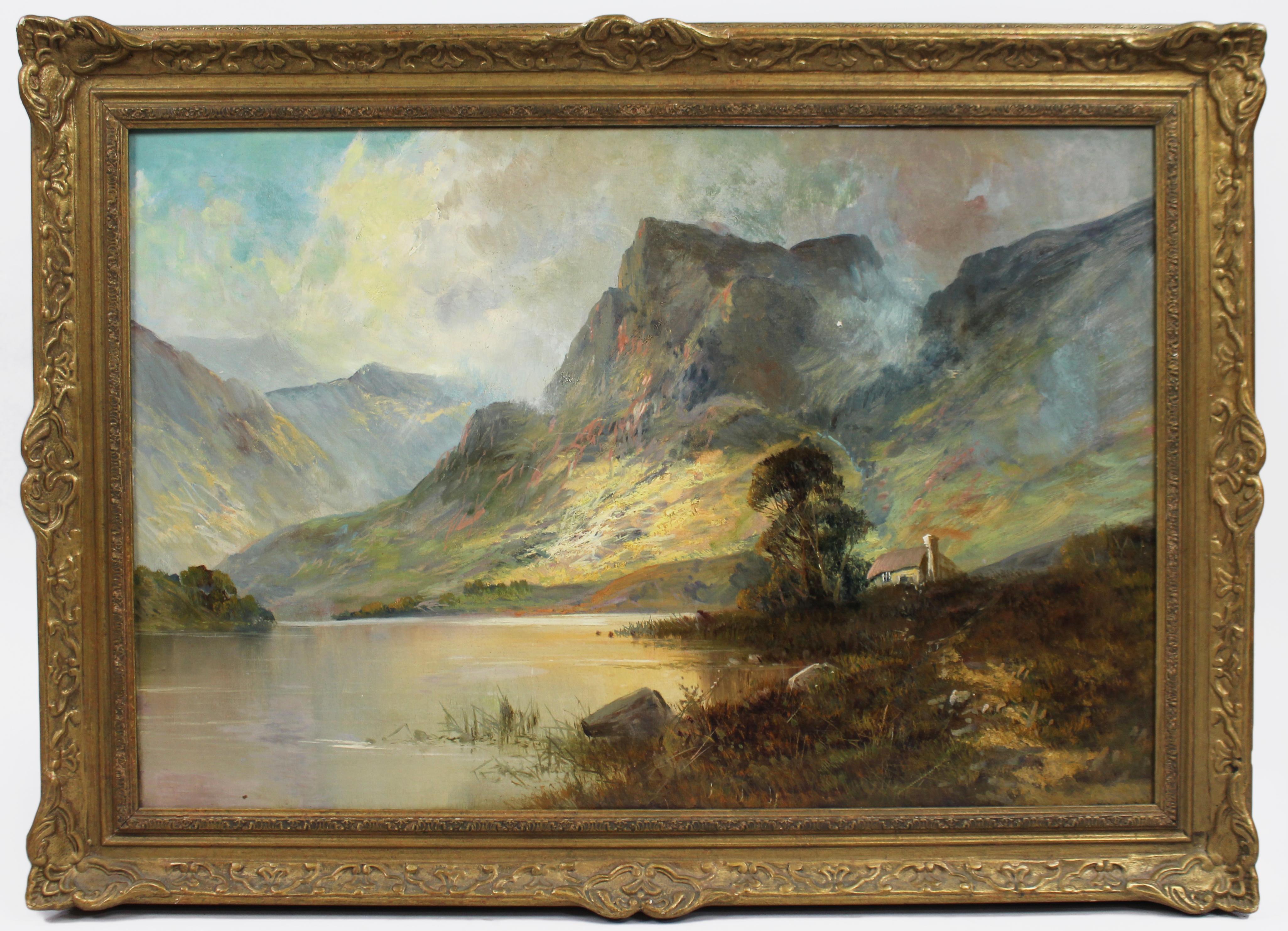 Landscape by Clarence Henry Roe (British, 1850-1909) Oil on canvas


A Scottish mountain scene, with a broken and rugged foreground, calm loch and dramatic mountains behind. Lots of quality to the brushwork and a hugely atmospheric piece.

Late